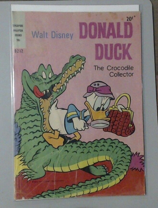 COMIC BOOK - WALT DISNEY DONALD DUCK D. 212 THE CROCDILE COLLECTOR PINK COVER