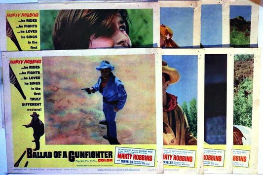ORIGINAL LOBBY CARDS - BALLARD OF A GUNFIGHTER - 1963 - set of 8