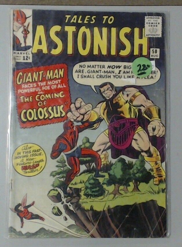 COMIC BOOK - TALES TO ASTONISH GIANT MAN WASP COLOSSUS 58