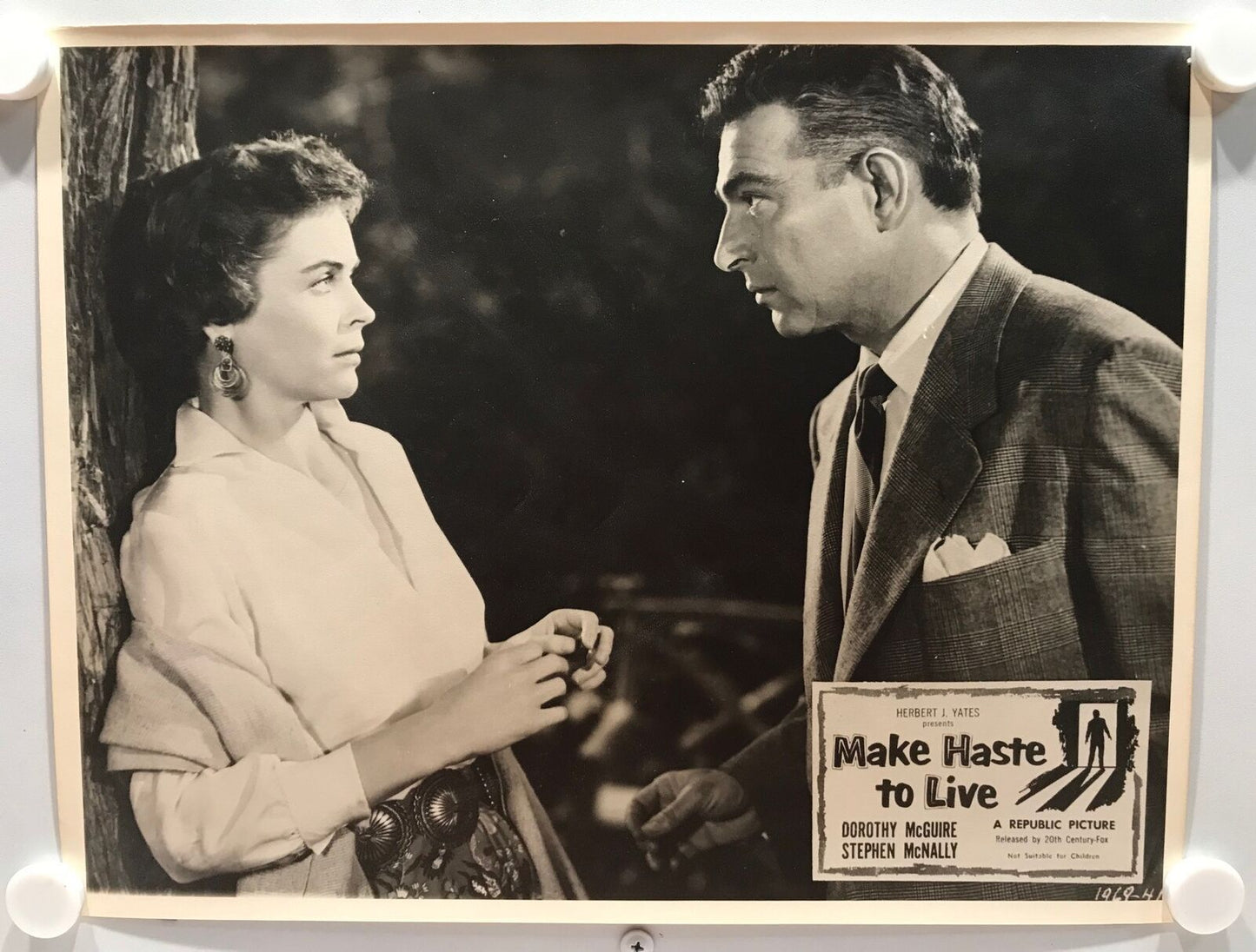 ORIGINAL LOBBY CARDS - MAKE HASTE TO LIVE - 1954 - set of 8