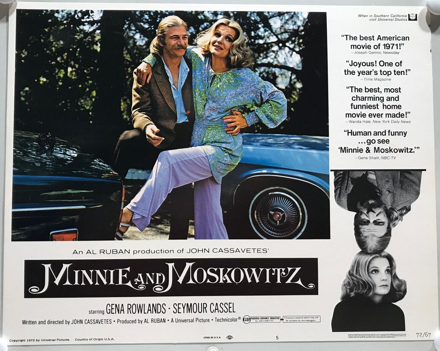 ORIGINAL LOBBY CARDS - MINNIE AND MOSKOWITZ - 1971 - set of 8