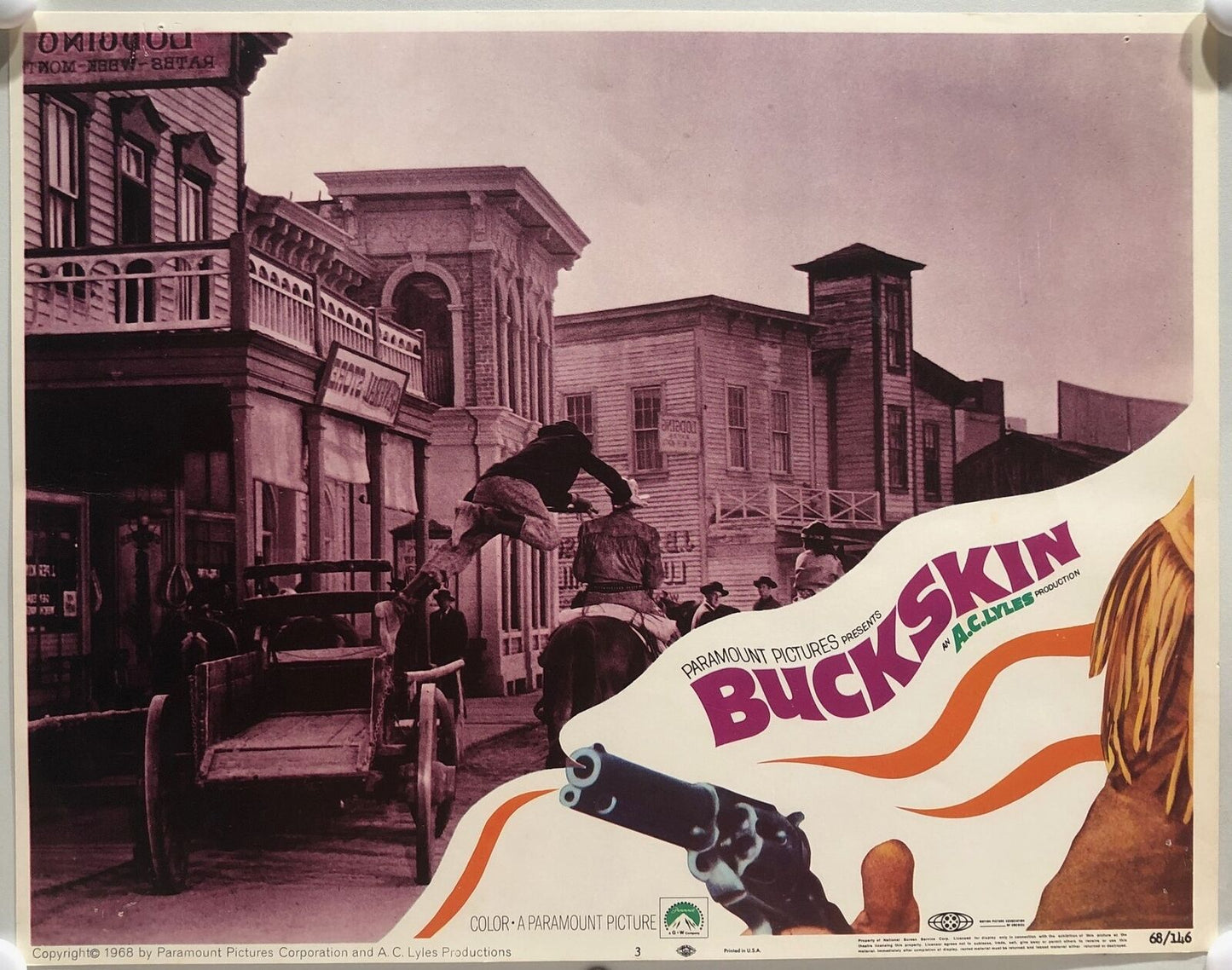 ORIGINAL LOBBY CARDS - BUCKSKIN - 1968 - set of 8