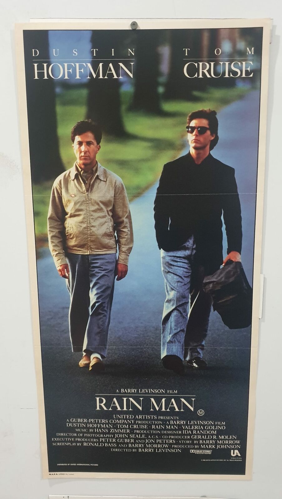 ORIGINAL DAYBILL MOVIE POSTER - RAIN MAN - 1988