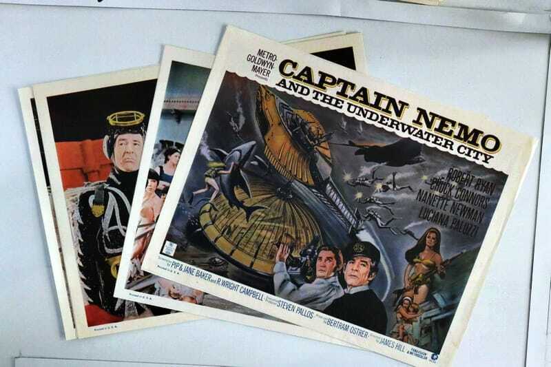 ORIGINAL LOBBY CARDS - CAPTAIN NEMO AND THE UNDERWATER CITY - 1970 - Set 8