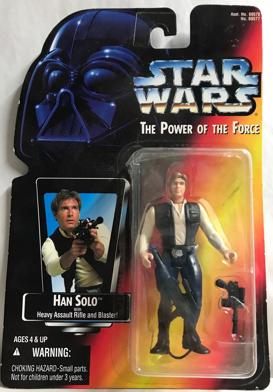 STAR WARS - KENNER - POTF - HAN SOLO - with Heavy Assault Rifle and Blaster