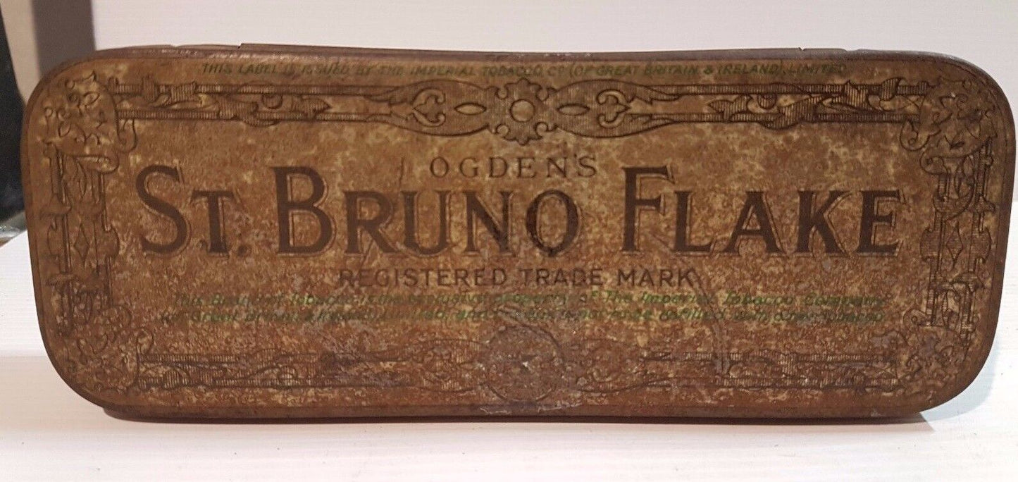 Biscuit Tea Sweets Cigar Tin Ogden's S.T Bruno Flake Tobacco Great Britain