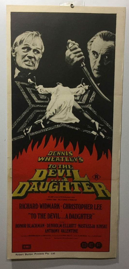 ORIGINAL DAYBILL MOVIE POSTER - TO THE DEVIL A DAUGHTER - 1976