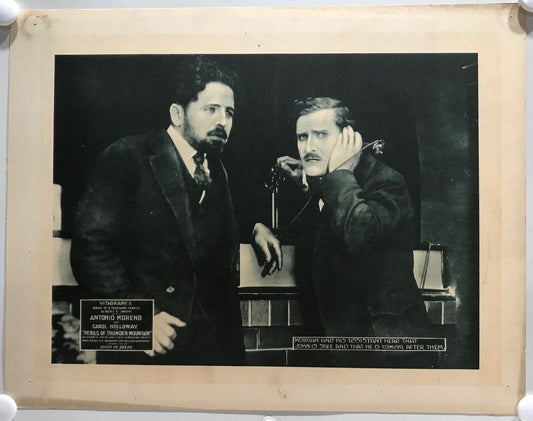 ORIGINAL SERIAL LOBBY CARD - PERILS OF THUNDER MOUNTAIN (d) - 1919 - CH 13 "T...