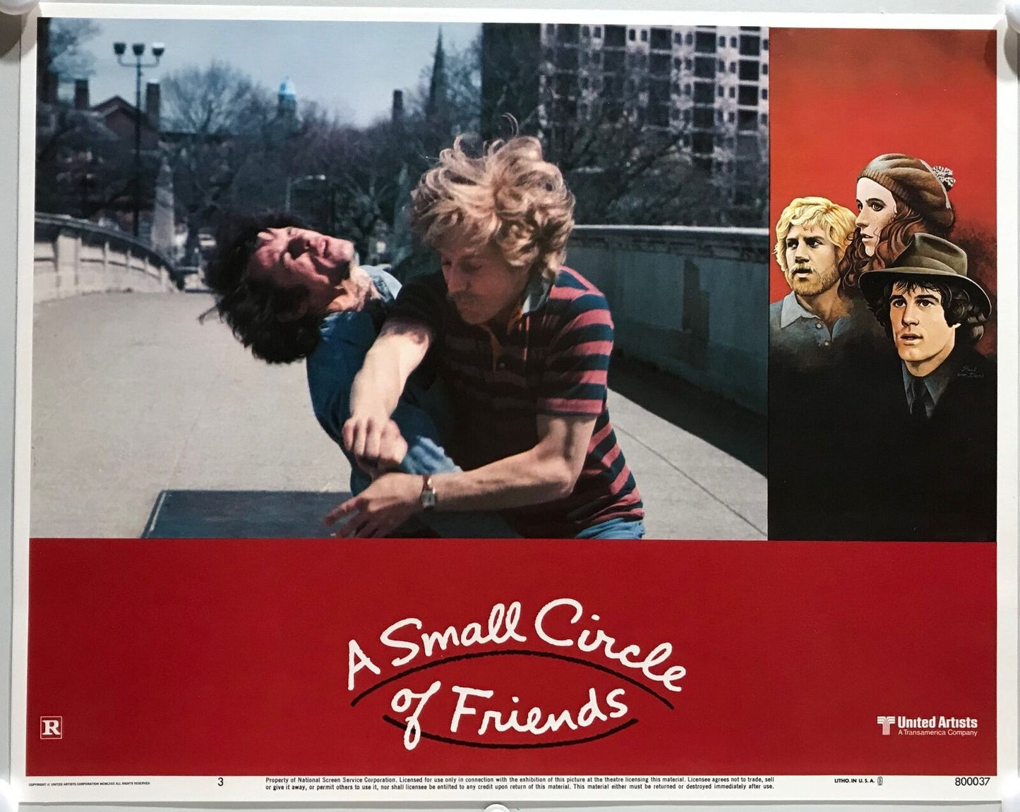 ORIGINAL LOBBY CARDS - A SMALL CIRCLE OF FRIENDS - 1980 - set of 8