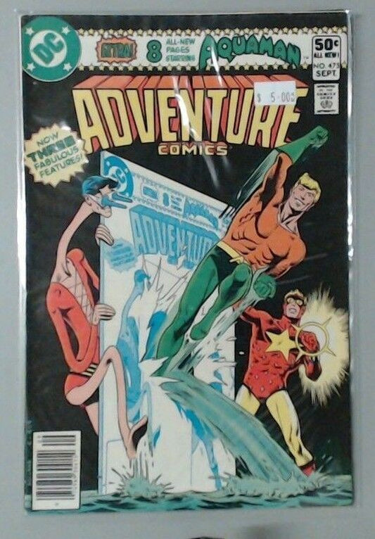 COMIC BOOK -- ADVENTURE COMICS STARMAN PLASTIC MAN AQUAMAN #475