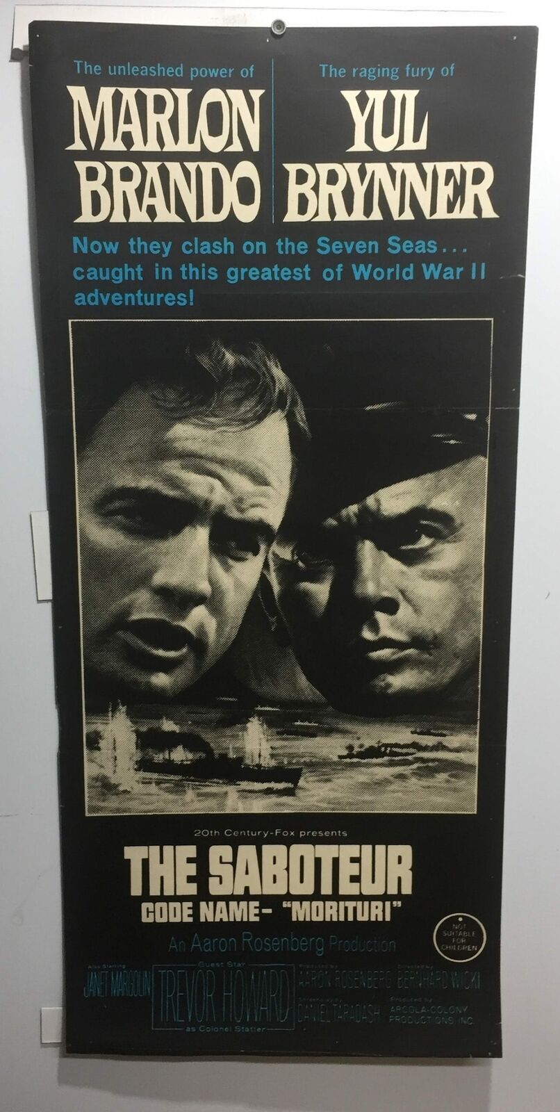 ORIGINAL DAYBILL MOVIE POSTER - THE SABOTEUR