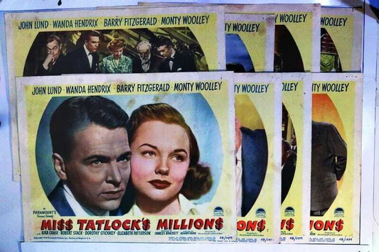 ORIGINAL LOBBY CARDS - MISS TATLOCK'S MILLIONS - 1948 - set of 8