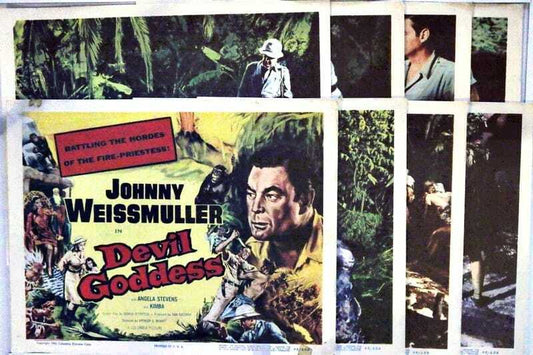 ORIGINAL LOBBY CARDS - DEVIL GODDESS - 1955 - set of 8