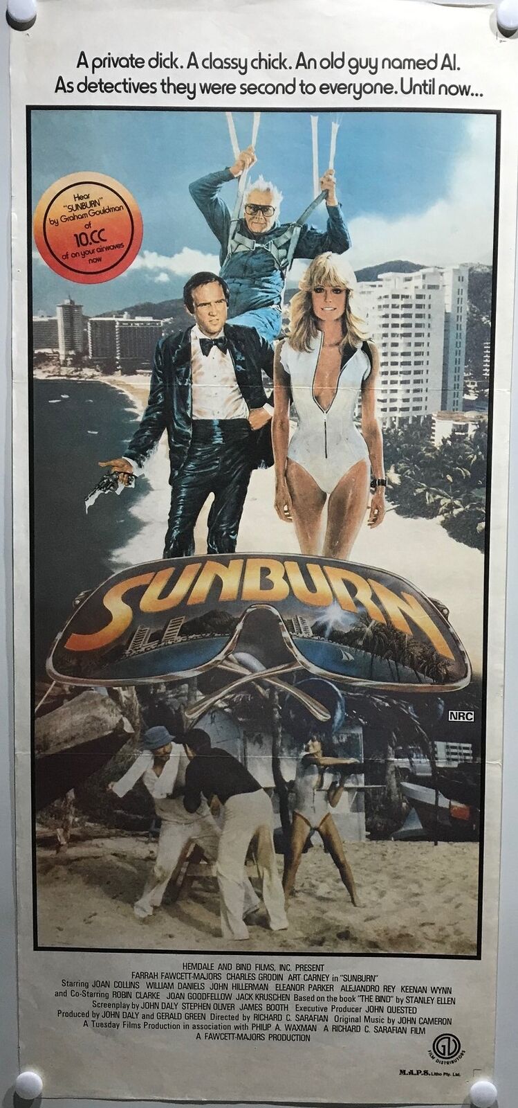 ORIGINAL DAYBILL MOVIE POSTER - SUNBURN