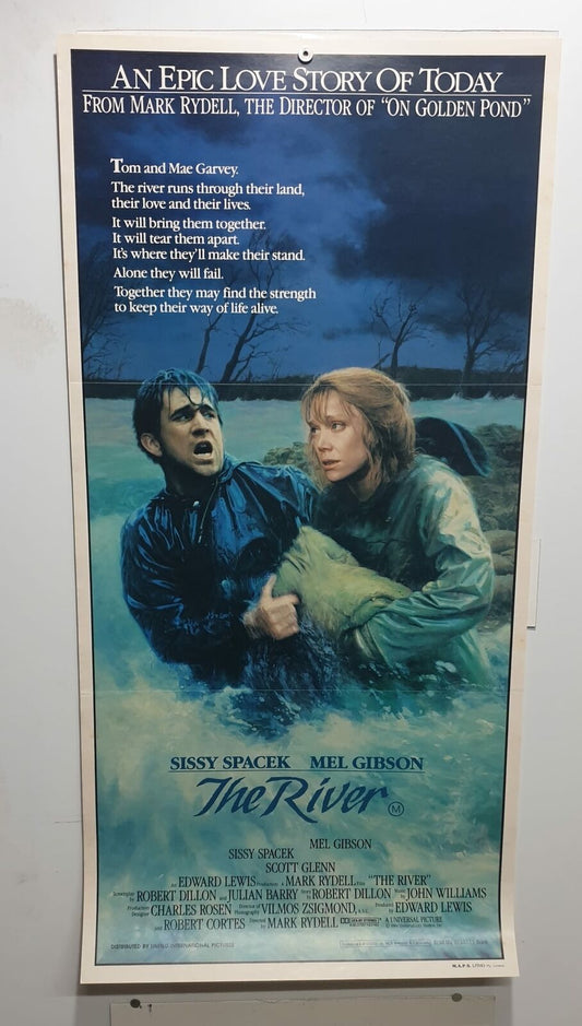 ORIGINAL DAYBILL MOVIE POSTER - THE RIVER - 1984