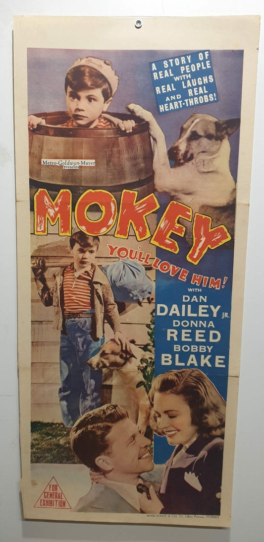 ORIGINAL DAYBILL MOVIE POSTER - MOKEY - YOU'LL LOVE HIM