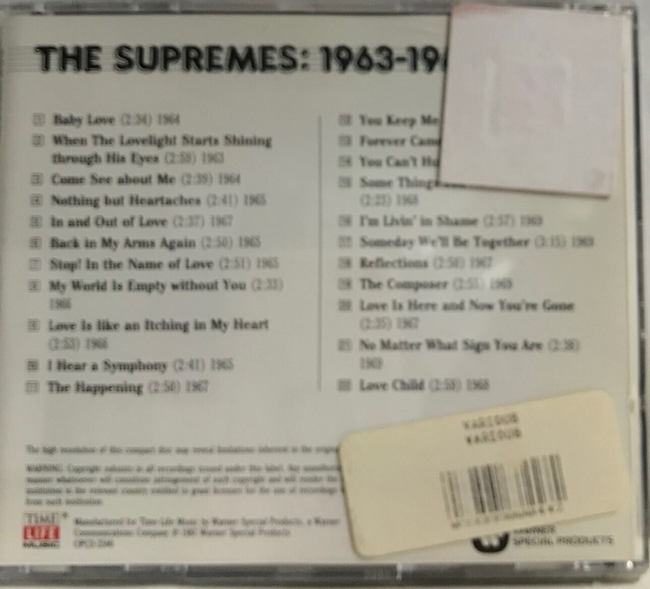 MUSIC CD IN CASE (COVER SIGNED) - THE SUPREMES . MARY WILSON- 1963-1969 THE ROCK N ROLL ERA