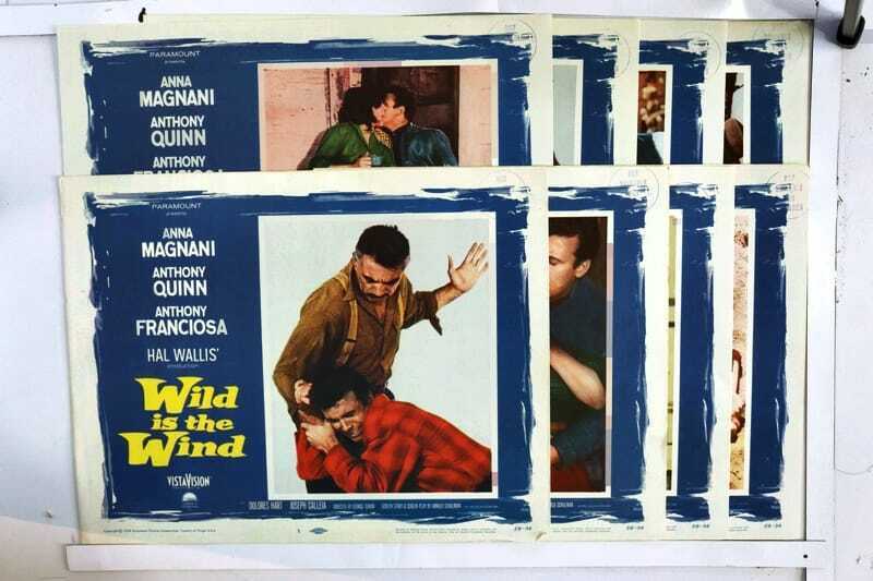 ORIGINAL LOBBY CARDS - WILD IS THE WIND - 1958 - set of 8