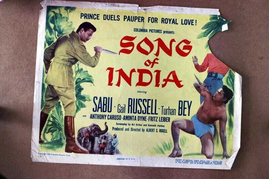 ORIGINAL LOBBY CARD - SONG OF INDIA - 1949 - title card