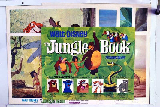 ORIGINAL LOBBY CARDS - JUNGLE BOOK - 1967 - Walt Disney - set of 8
