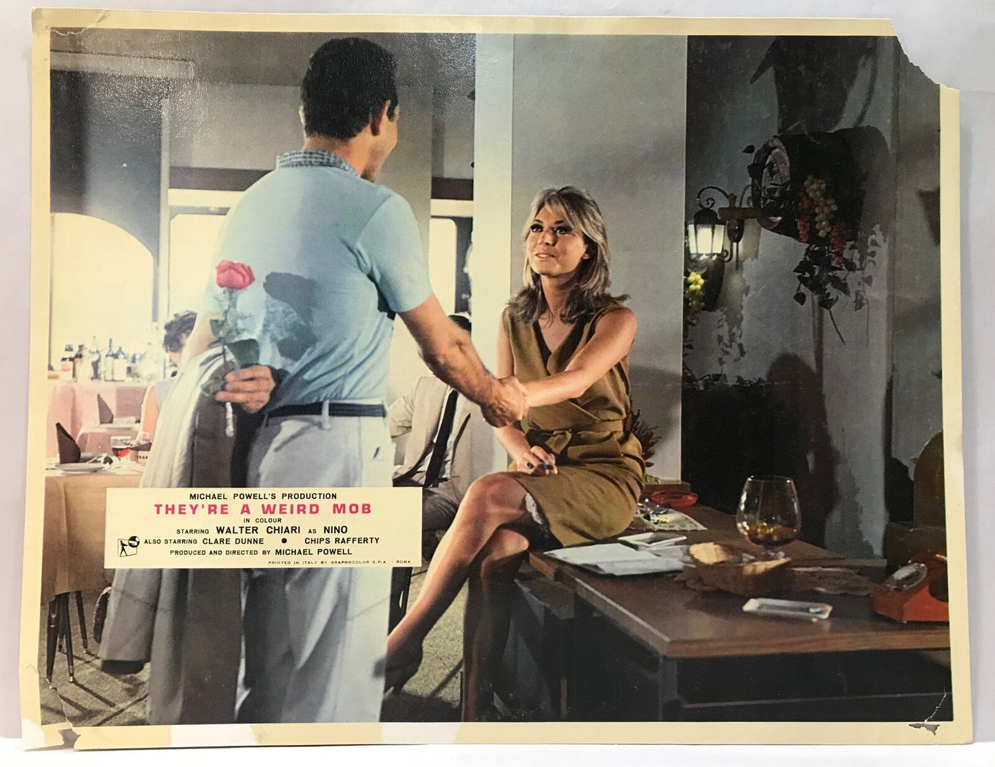 ORIGINAL LOBBY CARD - THEY'RE A WEIRD MOB (h) - 1966 - title card