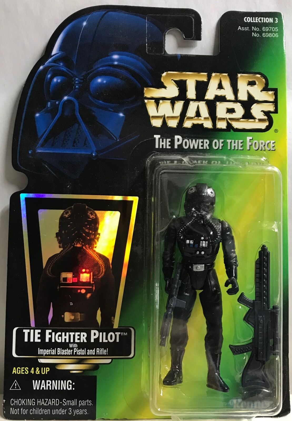 STAR WARS - KENNER - POTF - TIE FIGHTER PILOT - with Imperial Blaster Pistol and Rifle
