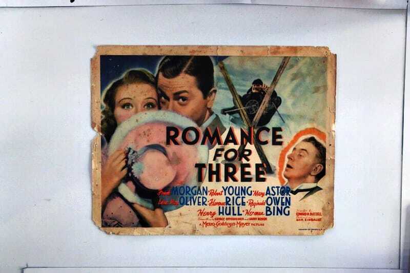 ORIGINAL LOBBY CARD - ROMANCE FOR THREE (a) - 1938 - title card