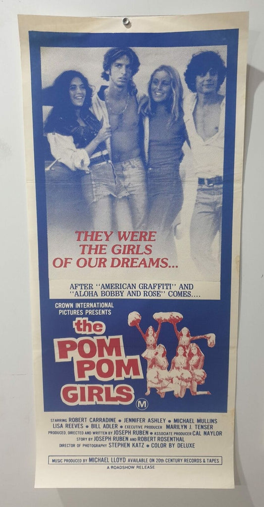 ORIGINAL DAYBILL MOVIE POSTER - THE POM POM GIRLS - 1976