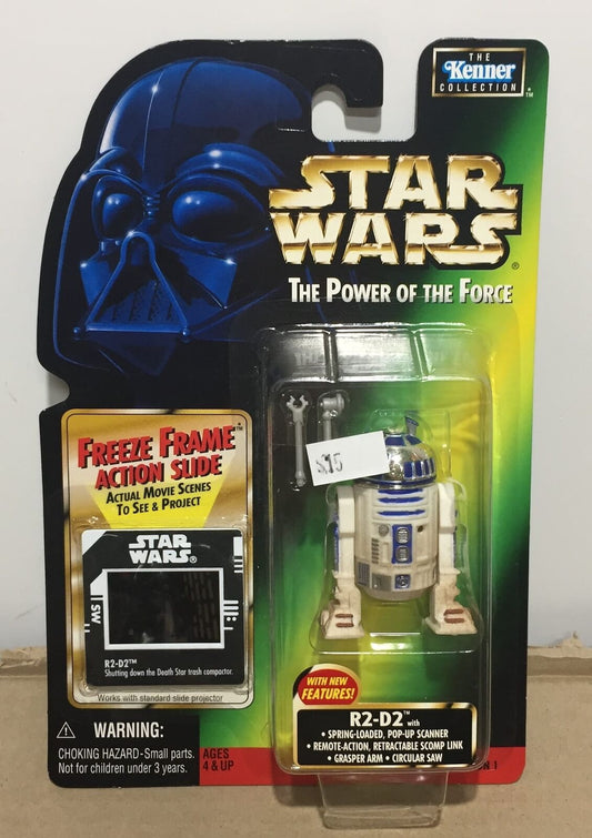 STAR WARS - KENNER - POTF - R2-D2 - with Spring-Loaded, Pop-Up Scanner, Scomp Link