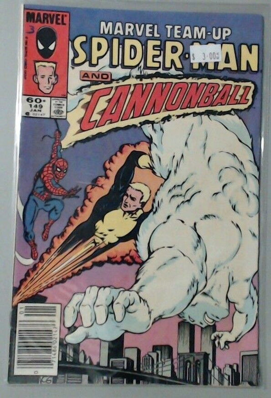 MARVEL COMIC BOOK - TEAM UP SPIDER-MAN AND CANNONBALL NUMBER 149