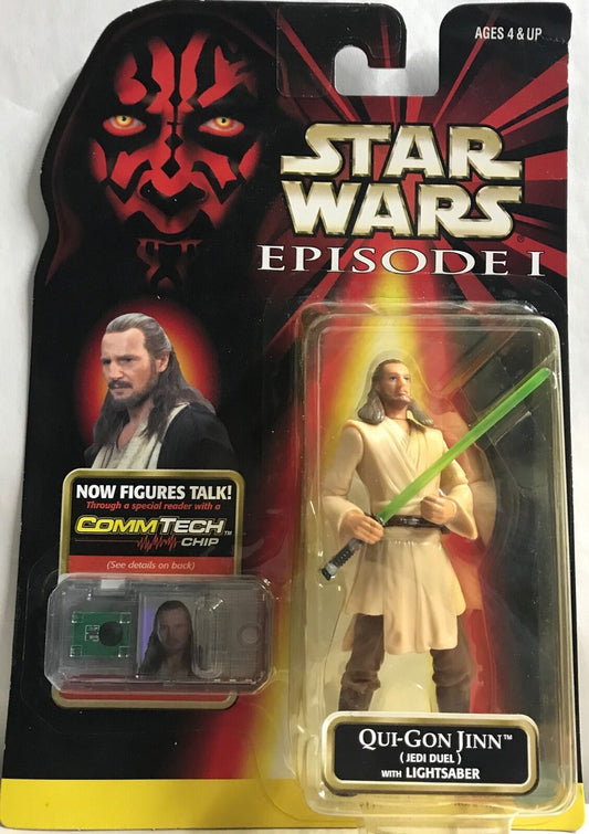 STAR WARS - HASBRO - EPISODE 1 - QUI-GON JINN - "JEDI DUEL" - with Lightsaber