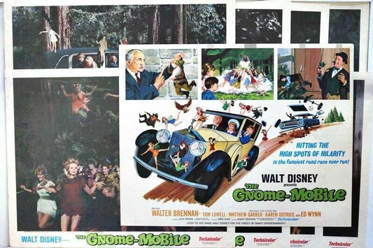 ORIGINAL LOBBY CARDS - GNOME-MOBILE - 1967 - Walt Disney - set of 9