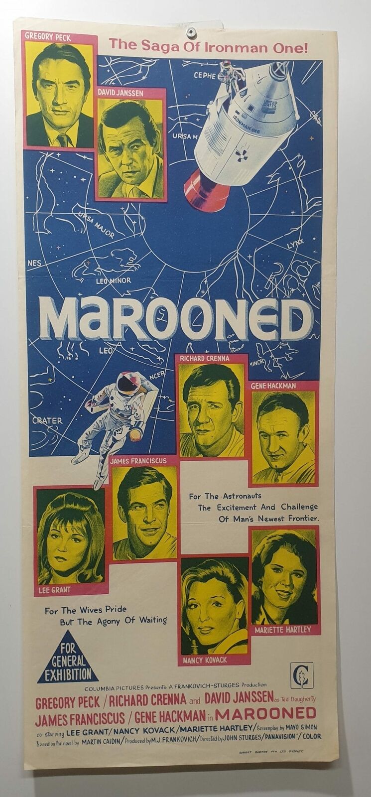 ORIGINAL DAYBILL MOVIE POSTER - MAROONED - HORROR