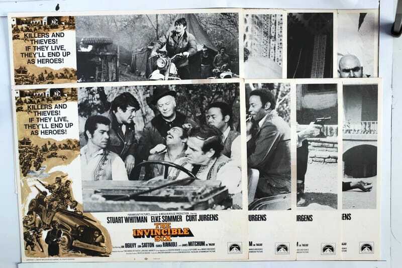 ORIGINAL LOBBY CARDS - THE INVINCIBLE SIX - 1969 - set of 8