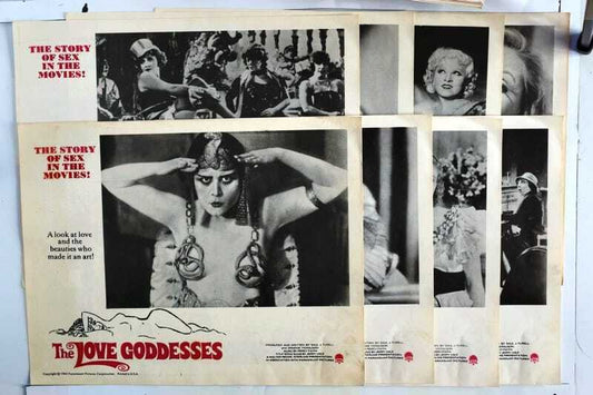 ORIGINAL LOBBY CARDS - THE LOVE GODDESSES - 1965 - set of 8
