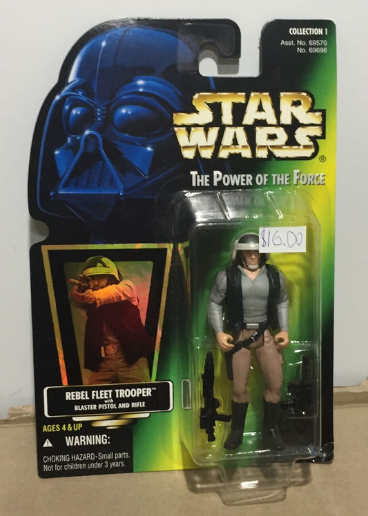 STAR WARS - KENNER - POTF - REBEL FLEET TROOPER - with Blaster Pistol and Rifle