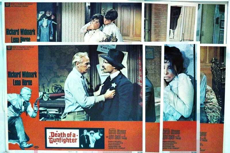 ORIGINAL LOBBY CARDS - DEATH OF A GUNFIGHTER - 1969 - set of 8