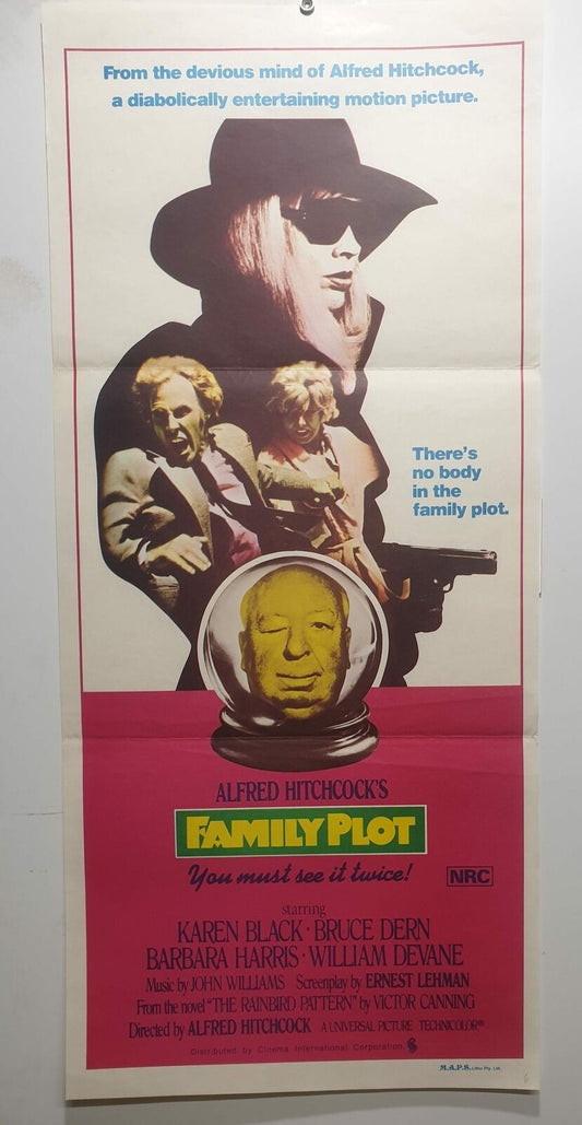 ORIGINAL DAYBILL MOVIE POSTER - FAMILY PLOT (b) - 1976