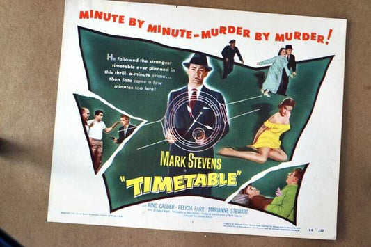 ORIGINAL LOBBY CARD - TIMETABLE - 1956 - card #1