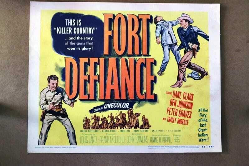 ORIGINAL LOBBY CARD - FORT DEFIANCE - 1951 - title card