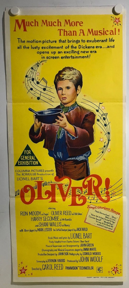 ORIGINAL DAYBILL MOVIE POSTER - OLIVER - Much more than a musical