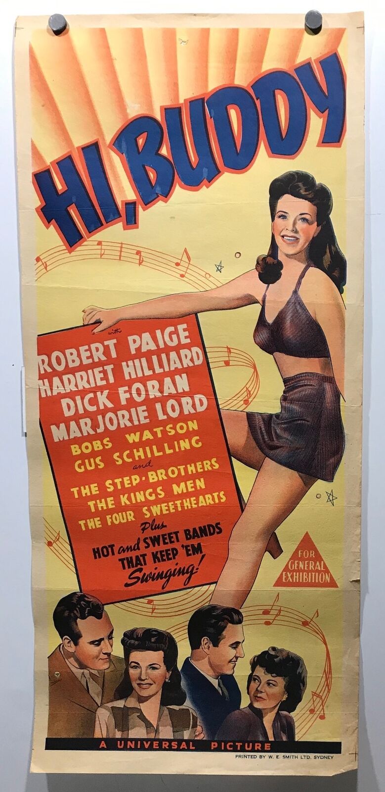 ORIGINAL DAYBILL MOVIE POSTER - HI, BUDDY