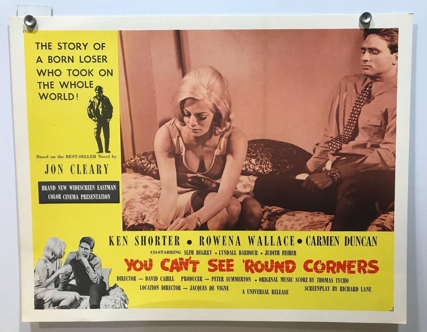 ORIGINAL LOBBY CARD - YOU CAN'T SEE 'ROUND CORNERS (a) - 1969 - title card-Australian