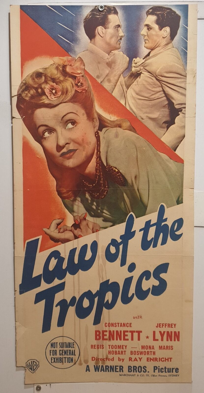 ORIGINAL DAYBILL MOVIE POSTER - LAW OF THE TROPICS