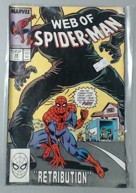 COMIC BOOK - MARVEL COMICS - SPIDER-MAN - WEB OF SPIDER-MAN #39