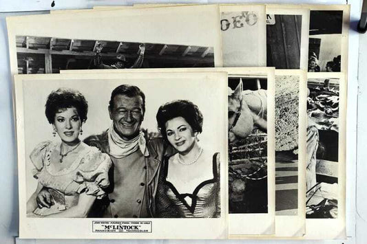 PHOTO CARDS - McLINTOCK - 1963 - lobby card size - set of 8