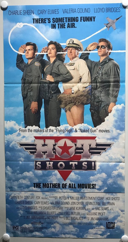 ORIGINAL DAYBILL MOVIE POSTER - HOT SHOTS - (a)