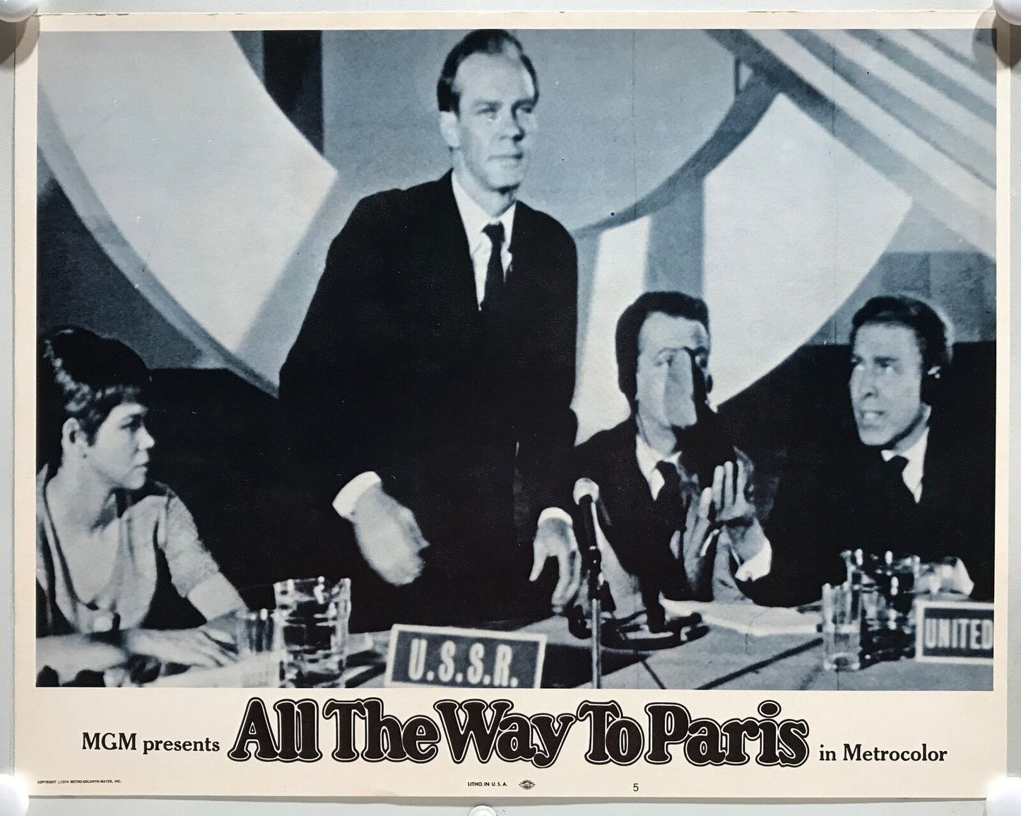 ORIGINAL LOBBY CARDS - ALL THE WAY TO PARIS - 1966 - set of 8