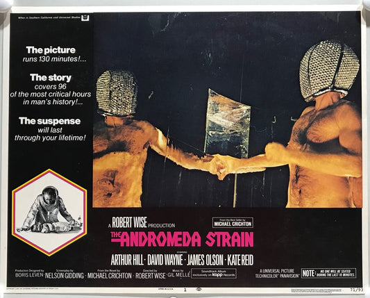 ORIGINAL LOBBY CARDS - THE ANDROMEDA STRAIN - 1971 - set of 8