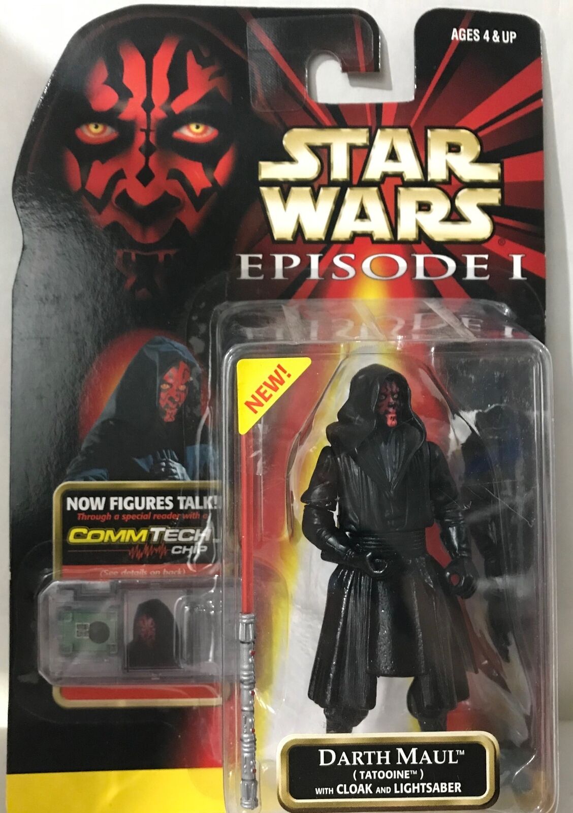 STAR WARS - HASBRO - EPISODE 1 - DARTH MAUL (b) - "TATOOINE" - with Cloak, Lightsaber